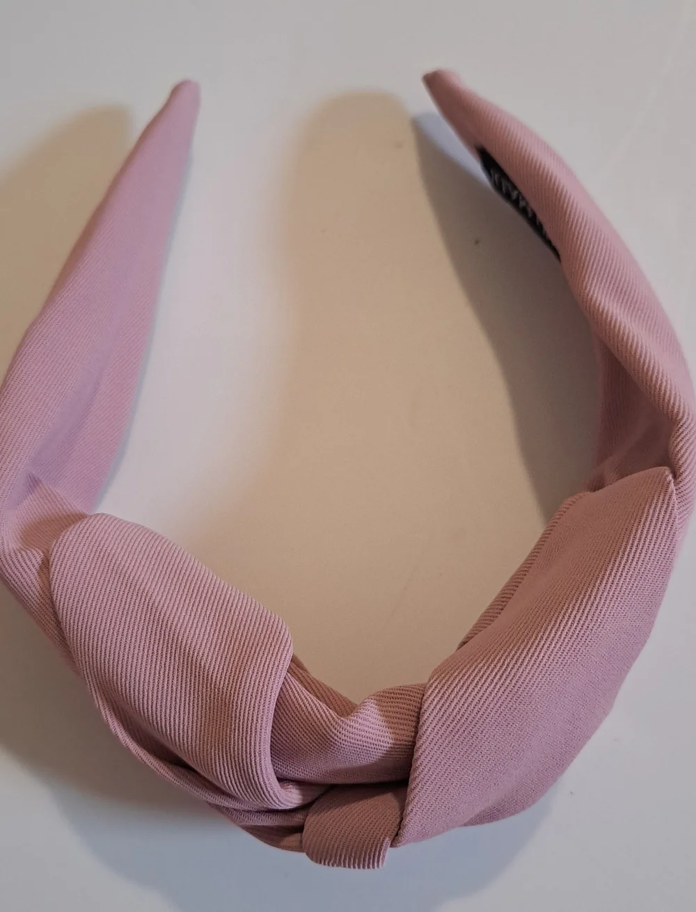 Hand Made Mauve Pink Wide Knot Headband